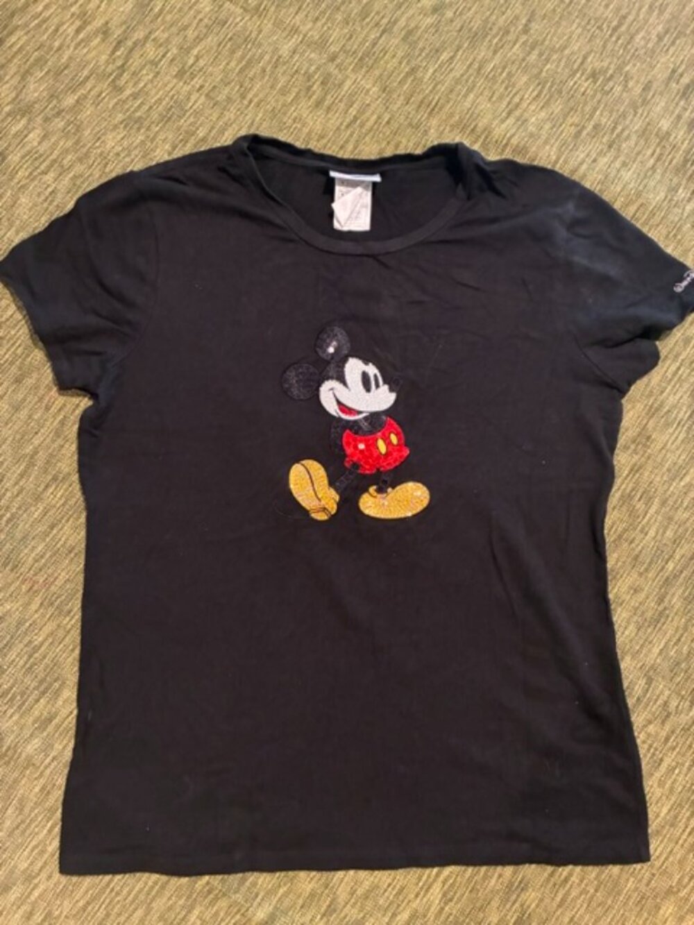 Walt Disney Sequin  Mickey Mouse tee shirt.
